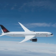 Air Canada Airplane Flying in Sky