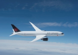 Air Canada Airplane Flying in Sky